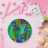 Driehoek papieren borden bordje (Feest)