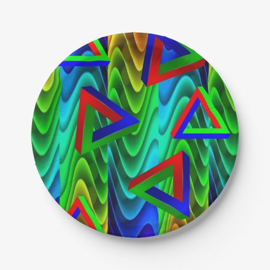 Driehoek papieren borden bordje (Voorkant)