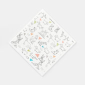 Driehoek Pop Doodle Dogs Paper Napkins Servet (Hoek)