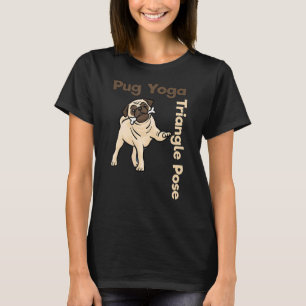 Driehoek Pose Pug Yoga Dog per DOTC T-shirt