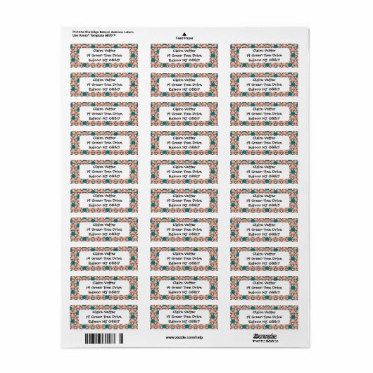 Driehoek Quilt Etiket (Full Sheet)