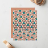 Driehoek Quilt Notitiekaartje (Voorkant / Achterkant in situ)