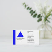 Driehoek rand - blauw visitekaartje (Staand voorkant)