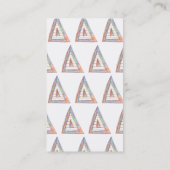 Driehoek regenboogstraal Unieke moderne profession Visitekaartje (Achterkant)