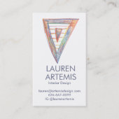 Driehoek regenboogstraal Unieke moderne profession Visitekaartje (Voorkant)