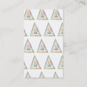 Driehoek regenboogstraal Unieke moderne profession Visitekaartje (Achterkant)