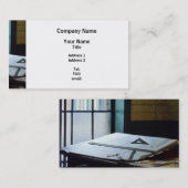 Driehoek, rekwisiet en kompas visitekaartje (Voorkant / Achterkant)