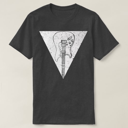 driehoek Rock Guitar shirt voor mannen G (Design voorkant)