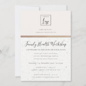 DRIEHOEK ROOS GOUD GLITTER SEMINAR WORKSHOP EVENEM KAART (Voorkant)