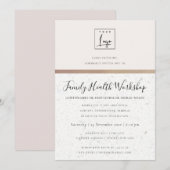 DRIEHOEK ROOS GOUD GLITTER SEMINAR WORKSHOP EVENEM KAART (Voorkant / Achterkant)