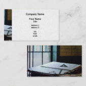 Driehoek, Ruler en Compass - Platinum Finish Visitekaartje (Voorkant / Achterkant)