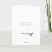 Driehoek Santa Merry Brite Kaart (Achterkant)