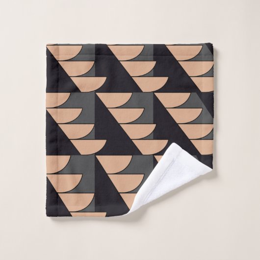 Driehoek Semi Circle geometrisch patroon Bad Handdoek (Wasdoekje)