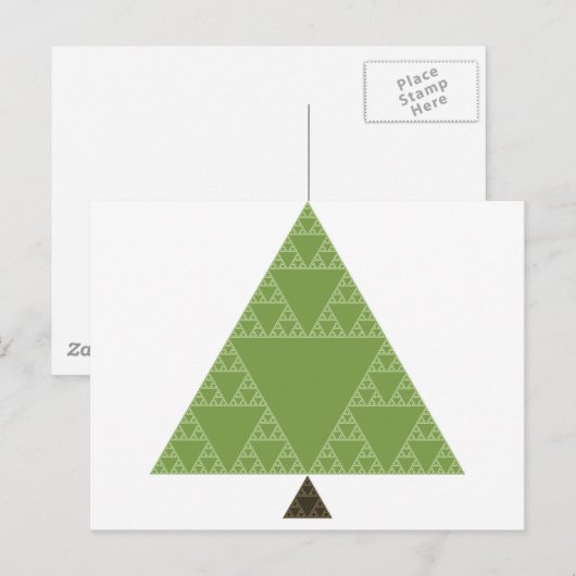 Driehoek Sierpinski Briefkaart (Voorkant / Achterkant)