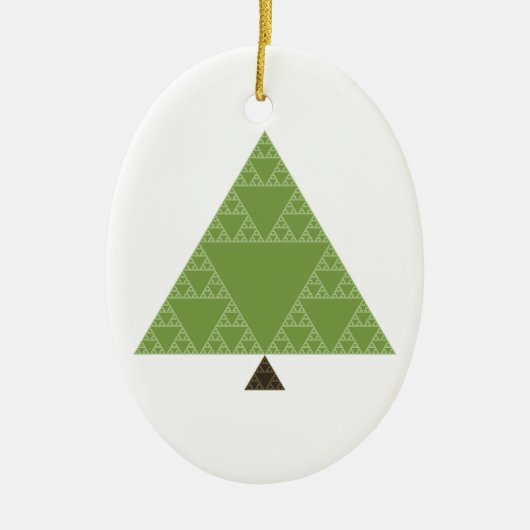 Driehoek Sierpinski Keramisch Ornament (Voorkant)
