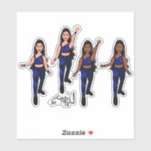Driehoek Spark Blauw Marine Sticker (Vel)