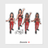 Driehoek Spark Dubbele Ruby Sticker (Vel)