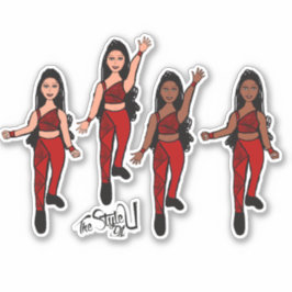 Driehoek Spark Dubbele Ruby Sticker