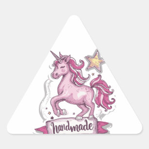 Driehoek Stickers Eenhoorn en de inscriptie