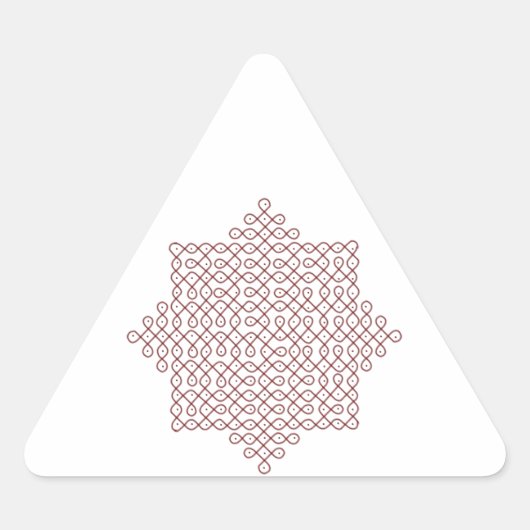 Driehoek Stickers-Kolam Art-1 Sticker (Voorkant)