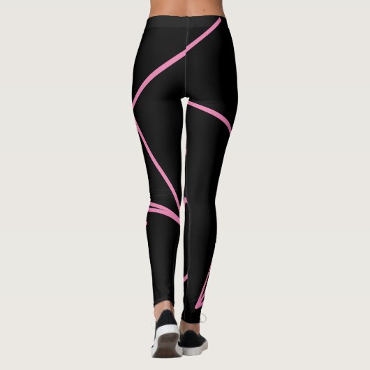 Driehoek Trip Hot Pink Leggings (Achterkant)