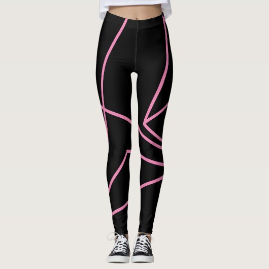 Driehoek Trip Hot Pink Leggings (Voorkant)