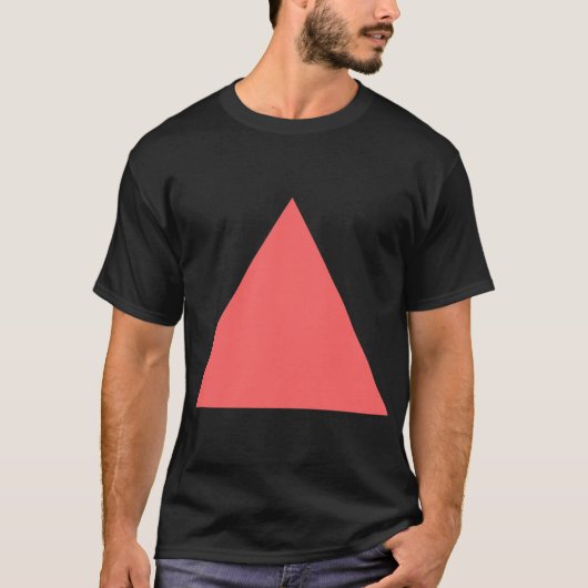 Driehoek - Tropisch roze T-shirt (Voorkant)