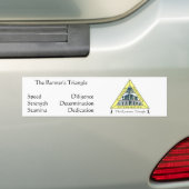 DRIEHOEK VAN DE RUNNER BUMPERSTICKER (Op auto)
