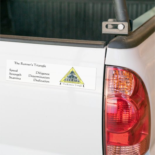 DRIEHOEK VAN DE RUNNER BUMPERSTICKER (Op Truck)