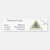 DRIEHOEK VAN DE RUNNER BUMPERSTICKER (Voorkant)