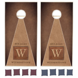 Driehoek van lederen toon en donkerbruin