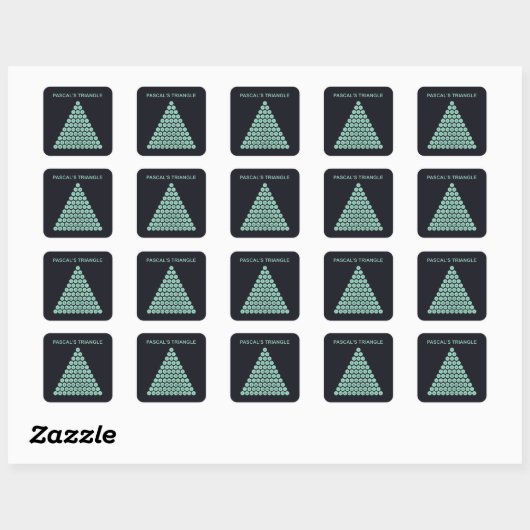 Driehoek van Pascal Vierkante Sticker (Vel)
