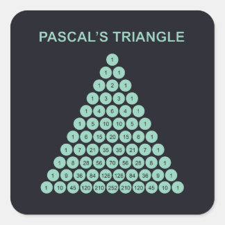 Driehoek van Pascal Vierkante Sticker