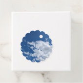 Driehoek van wolken bedankjes labels (In situ)