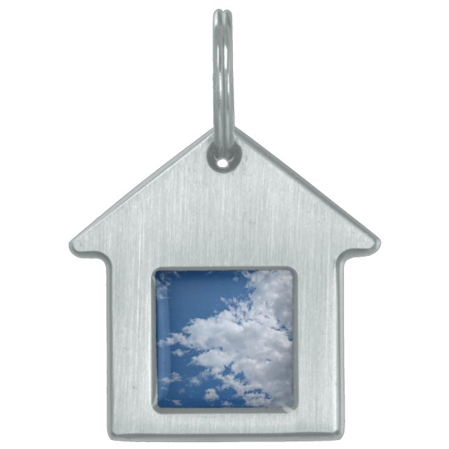 Driehoek van wolken huisdieren naamplaatje (Voorkant)