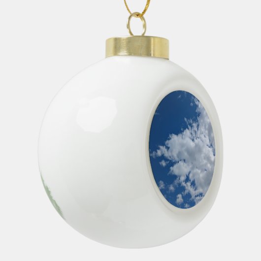 Driehoek van wolken keramische bal ornament (Links)