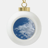 Driehoek van wolken keramische bal ornament (Voorkant)