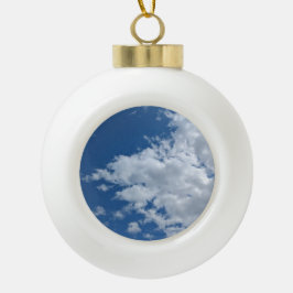 Driehoek van wolken keramische bal ornament