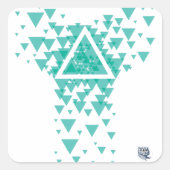 driehoek vierkante sticker (Voorkant)