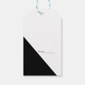 Driehoek voor zwart-witkleuren bruiloft - Aangepas Cadeaulabel (Achterkant)