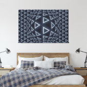 Driehoek Wereld Canvas Afdruk (Insitu (Slaapkamer))