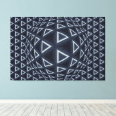 Driehoek Wereld Canvas Afdruk (Insitu (Houten vloer))