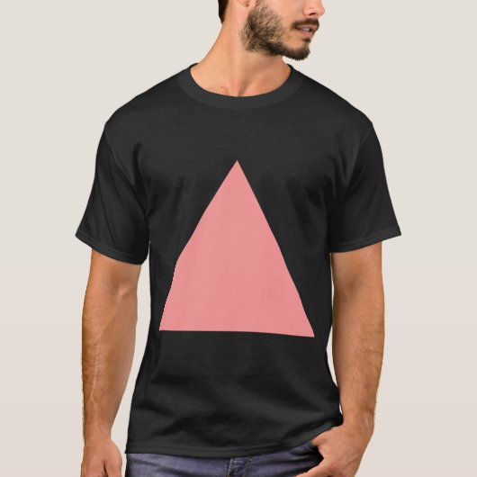 Driehoek - Zacht roze T-shirt (Voorkant)