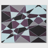 Driehoek zwart grijs wit maroon Abstract Cadeaupapier (Vlak)