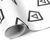 Driehoek zwart-wit Abstract modern Cadeaupapier (Rol Hoek)