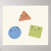 Driehoekcirkelvierkantje Poster (Voorkant)