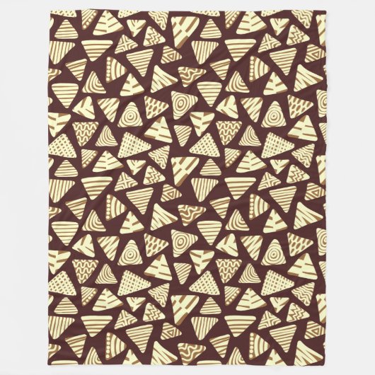 Driehoeken 240121 - Schaduwen van chocolade Fleece Deken (Voorkant)