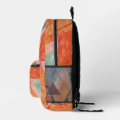 Driehoeken abstract geometrisch kleurenblokpatroon bedrukte rugzak (Rechts)