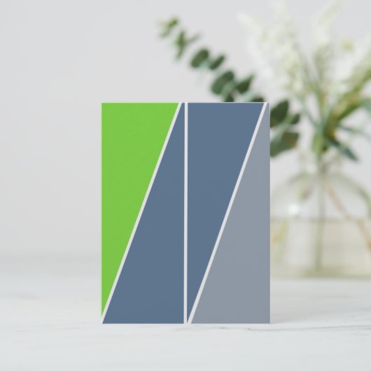 Driehoeken Abstract geometrisch ontwerp Briefkaart (Staand voorkant)