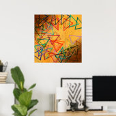 Driehoeken, Abstract, geometrisch - Poster (Thuiskantoor)